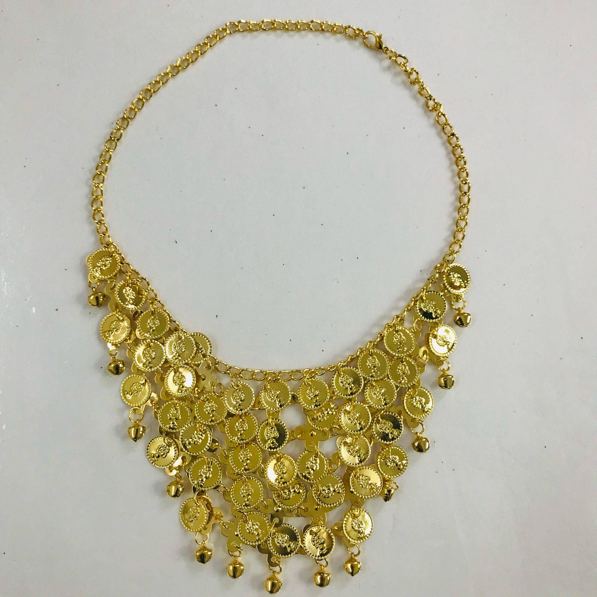 The gold necklace